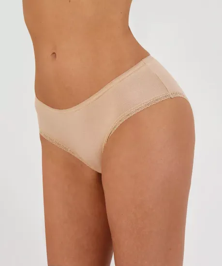 Трусы (2шт) женские хипстер Atlantic 2BLP-056, бежевый