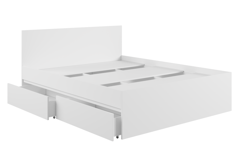 Двуспальная кровать Мадера 160х200 белый