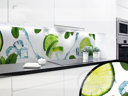 Кухонный фартук Лайм и мята (Ф-255) 2000х600 мм