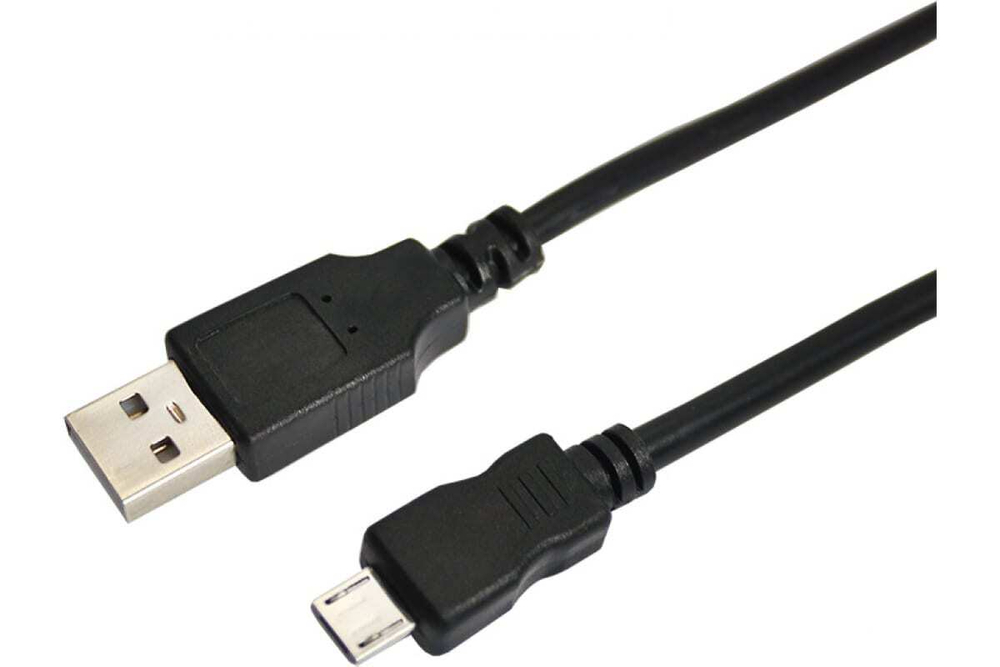 Шнур REXANT micro USB male - USB-A male 1.8M черный 18-1164-2