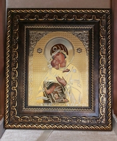 Владимирская икона Божией Матери малая 19×17см