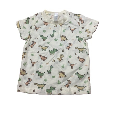 Футболка на мальчика из кулирки (100% хлопок) на кнопках на плече на рост 80 см