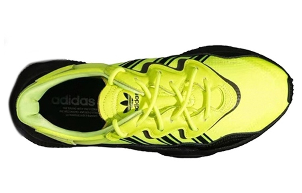 Adidas originals Ozweego Solar Yellow sports trend non-slip lightweight low-cut daddy shoes for men and women the same fluorescent green