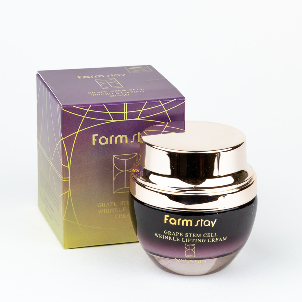 Крем-лифтинг для лица  со стволовыми клетками винограда FarmStay Grape Stem Cell Wrinkle Lifting Cream, 50 мл.