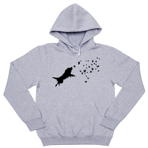 Толстовка "Бордер Колли и бабочки"