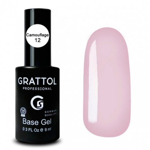 Grattol Rubber Base Camouflage №12, 9 мл
