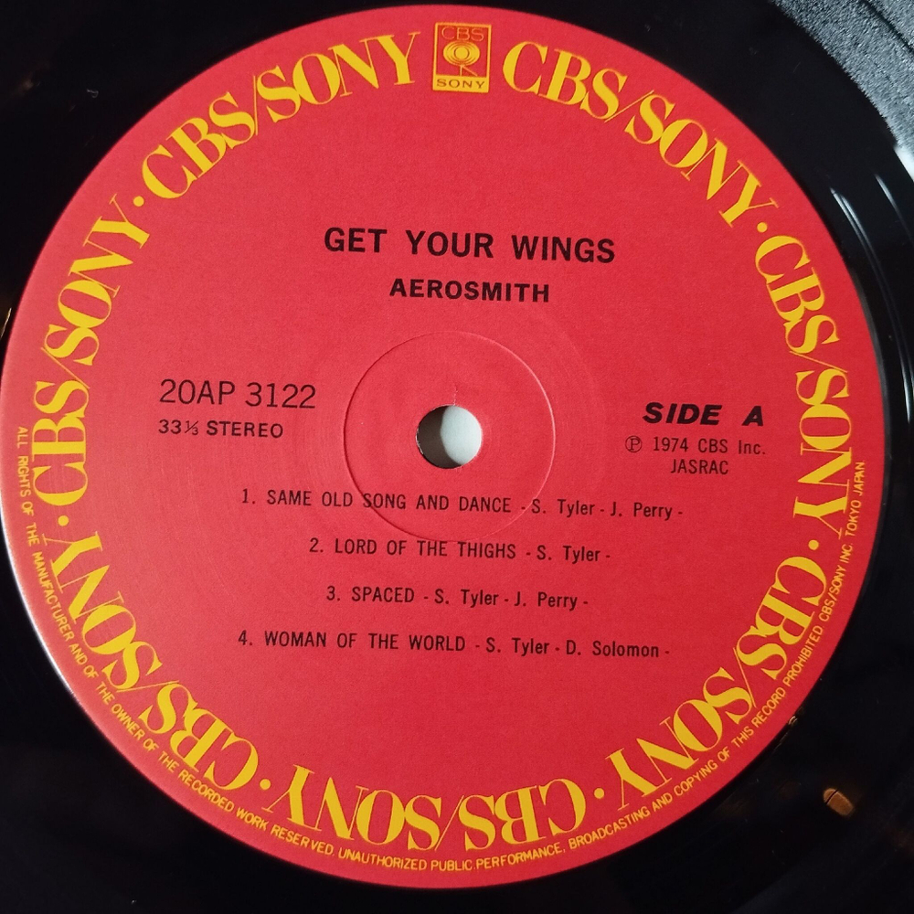 Винтажная виниловая пластинка LP Aerosmith Get Your Wings (Japan 1986) (No Obi) Seasons Of Wither