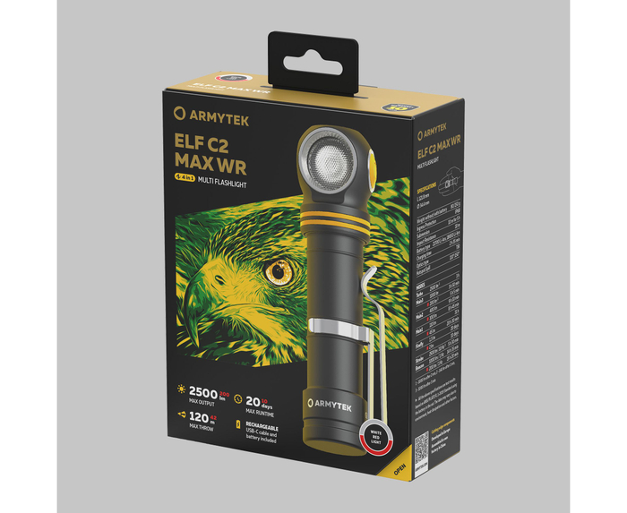 Фонарь Armytek Elf C2 Max WR USB-C White (F10801C)