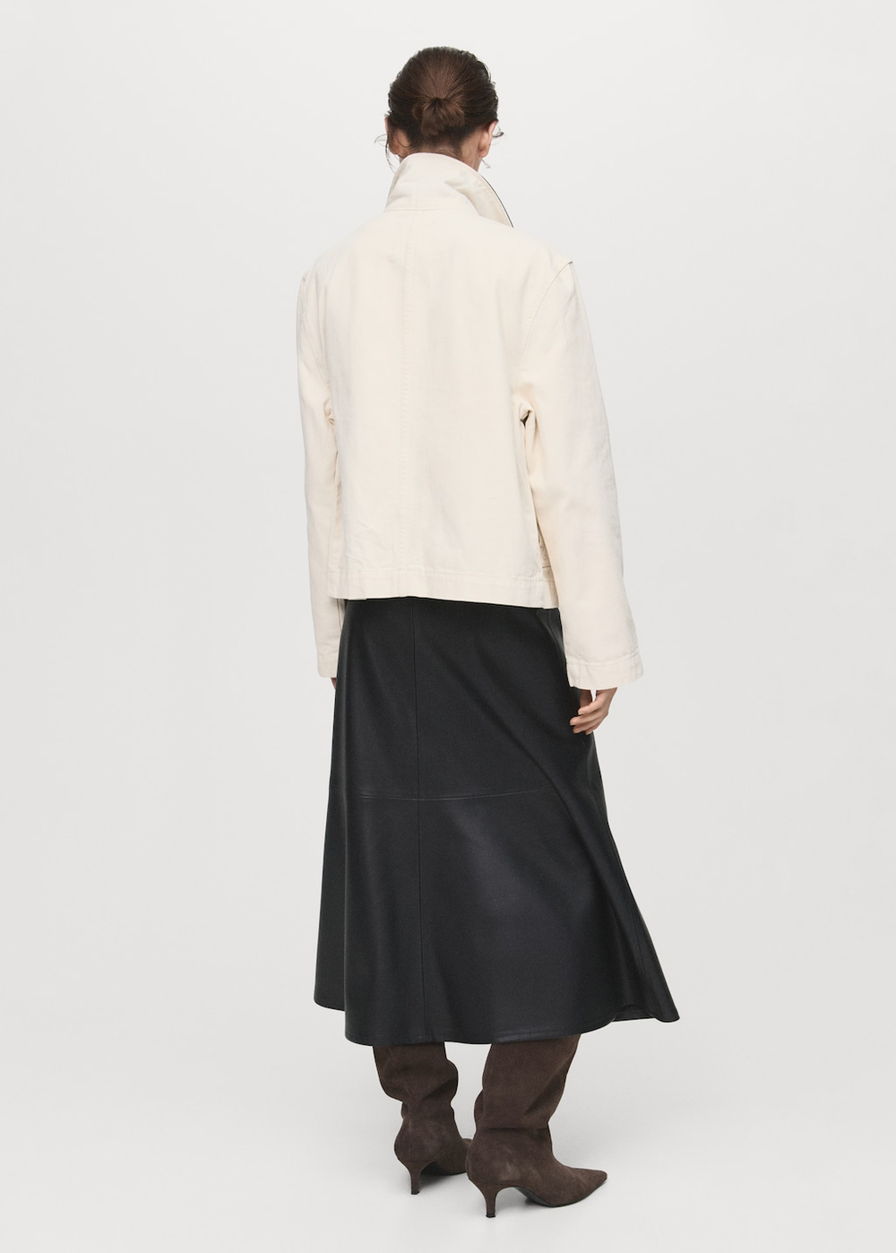 Миди-юбка из искусственной кожи