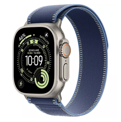 Часы Apple Watch Ultra 3 GPS + Cellular 49mm Natural Titanium Case, Trail Loop (Blue/Bright Blue) M/L