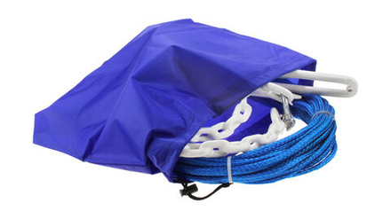 Якорь Дэнфорта 5 кг в пластиковой оболочке с цепью 1,5 м и веревкой 30 м