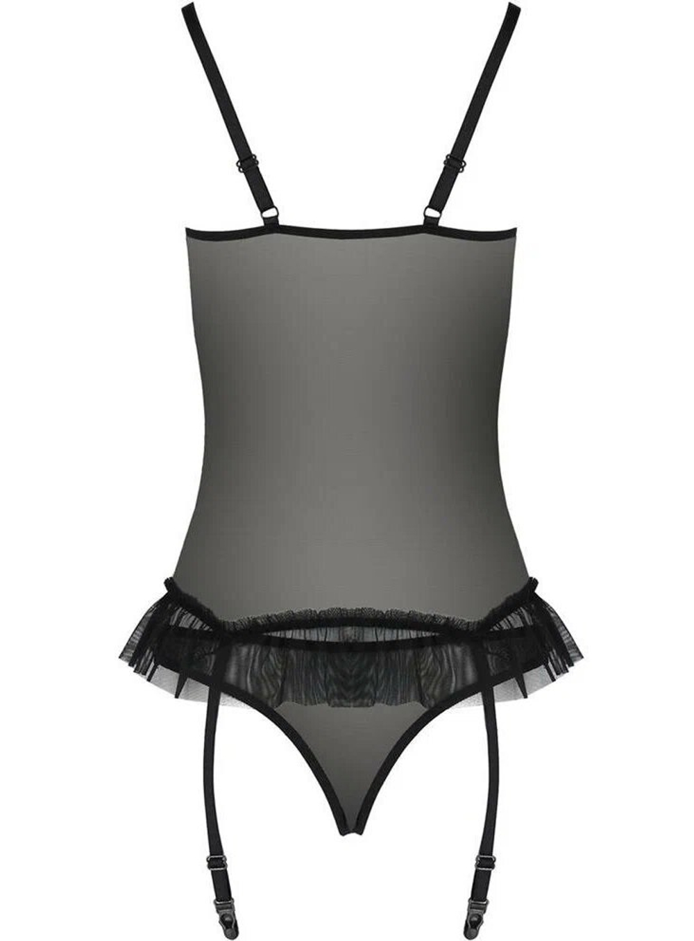 Корсаж с пажами и трусики Marcelle Casmir черный L/XL