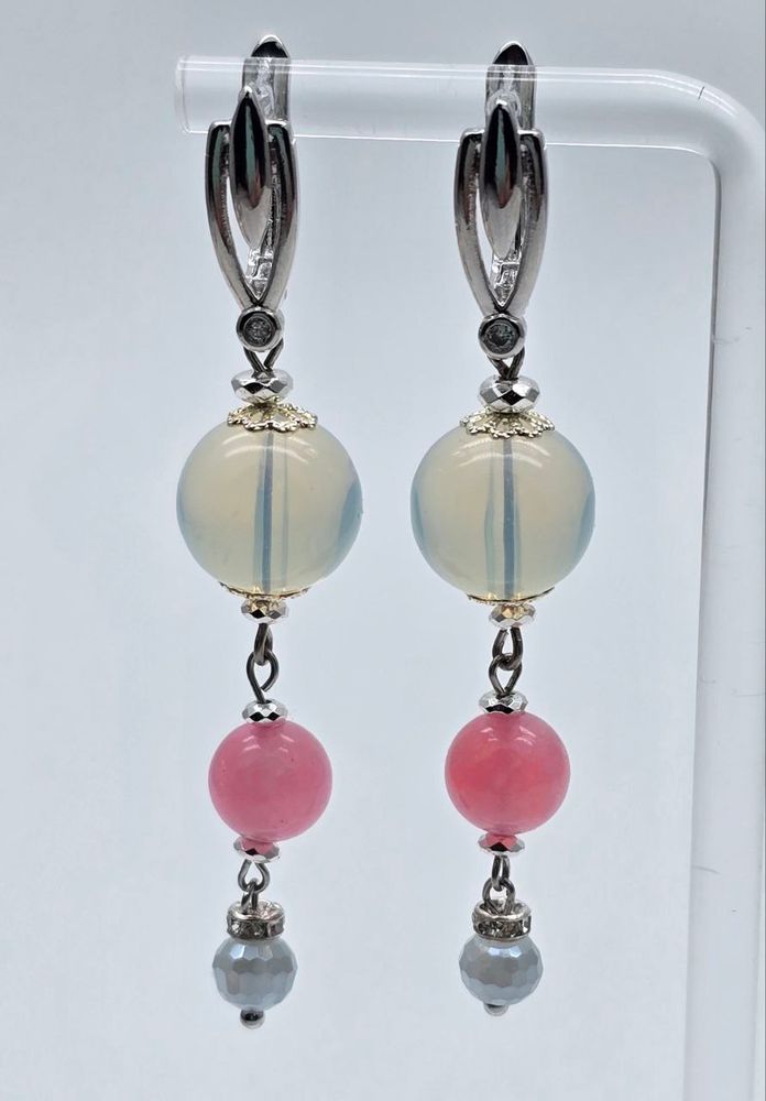 91002747 Серьги Роман с камнем