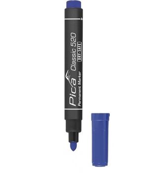 Маркер строительный DRY-SAFE синий, круглый наконечник (1-4 мм) PICA-MARKER 520/41