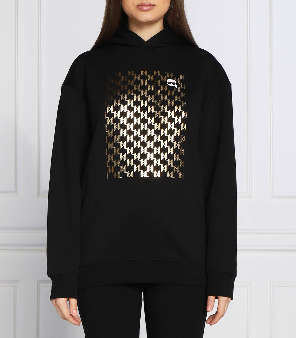 Худи monogram ikonik Karl Lagerfeld - черный(226W1816)