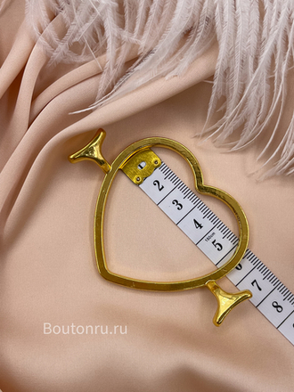 Форма металлическая сердце для сургучной печати