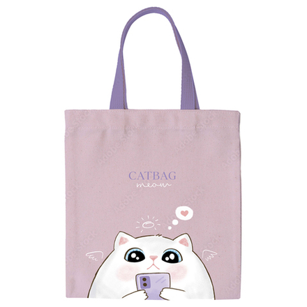 Сумка-шоппер MESHU "Catbag", 33*40см, канвас