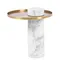 Журнальный столик Melba, Ø42х53 см, белый мрамор, золото