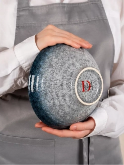 Набор посуды 6 тарелок глубоких синих салатник 20 см