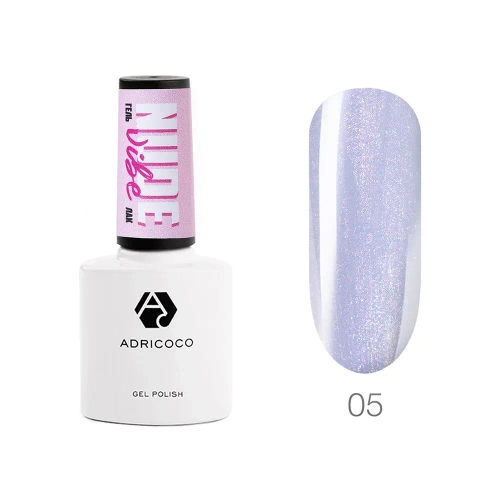 Гель-лак с блестками Adricoco, Nude Vibe №05, 8 мл