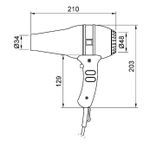 Фен настенный 1800 W нерж. сталь HOTEL LINE 02013 глянцевый