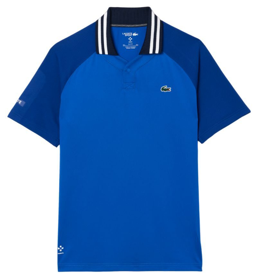 Мужское теннисное поло Lacoste x Daniil Medvedev Ultra-Dry Tennis Polo - blue/navy blue