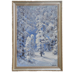 Пчёлин В. Н. (1869–1941) Зимний лес. Холст, масло. Россия, 1920–1930-е гг.