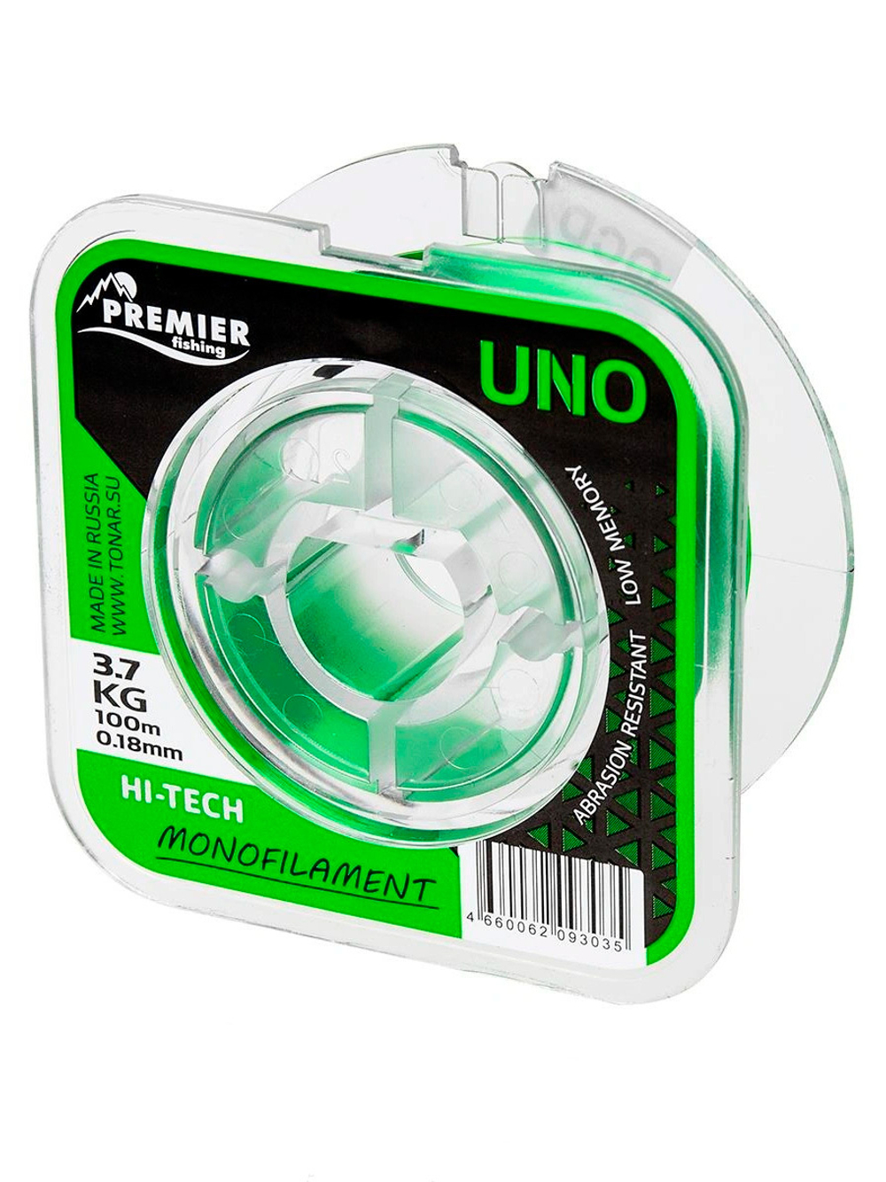 Леска для рыбалки Premier Fishing UNO Green Nylon 0,30mm/100m (PR-U-G-030-100)