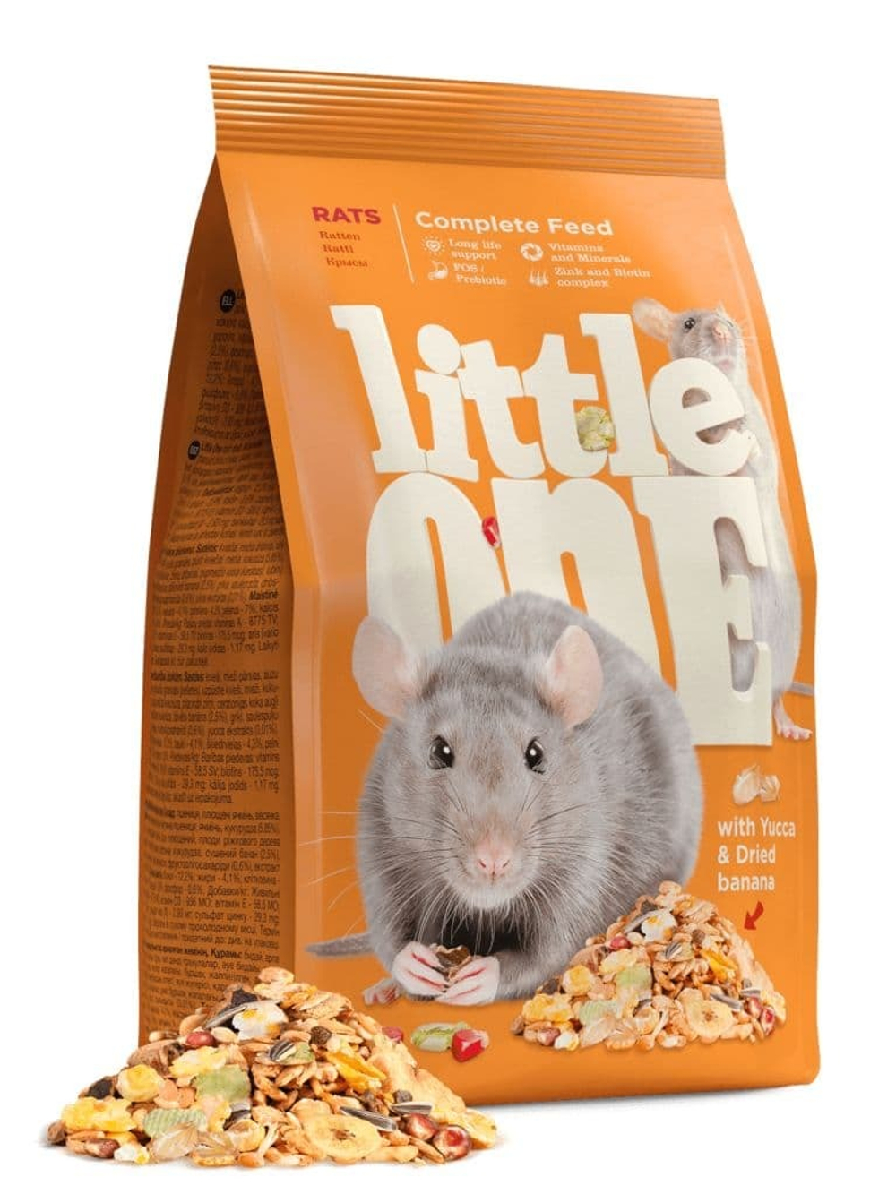 Корм для крыс Little One основной рацион, Пакет 900 г