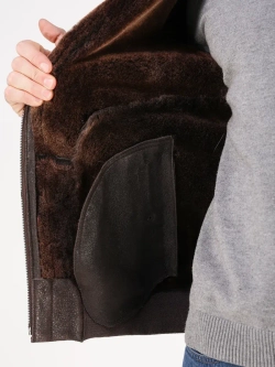 Дубленка натуральная куртка зимняя с капюшоном