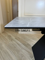 Кухонный раскладной стол "Хилтон", серый мрамор