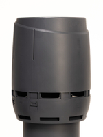 Комплект вентиляции: Вентиляционный выход изолированный Vilpe D160/225 утепленный высота H=500 мм, проходной элемент PROF-35 для металлопрофиля кровельного профнастила 35мм, колпак Ø 230 мм, серый графит