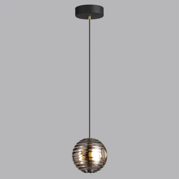5041/12L L-VISION ODL24 531 черн./золото/дымчатый/металл/стеко Подвес LED 12W 4000К 1526Лм TRONI