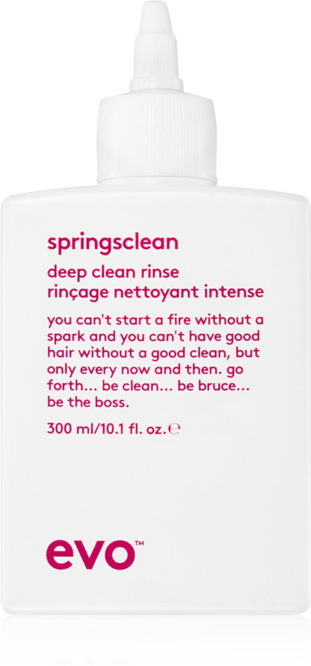 EVO Springsclean Deepclean Rinse - глубоко очищающий шампунь для вьющихся и волнистых волос. /   300  ml  / GTIN 9349769010181