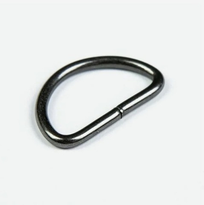 Полукольцо металлическое, ш. 32 мм, 2,5 мм, 3,44 гр, чёрный никель