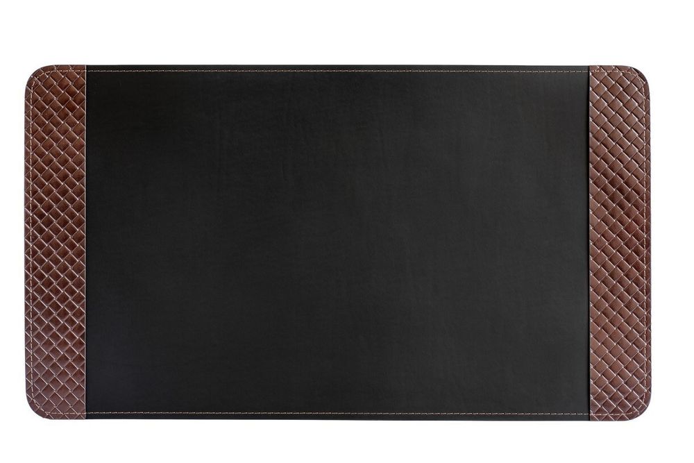 Набор в кабинет руководителя Гранд из кожи FG Brown /черный 17 предметов