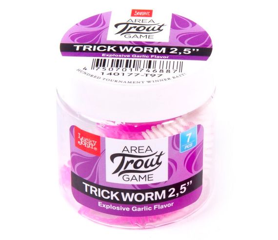Слаги съедобные LJ Pro Series TRICK WORM 2,5in (6,35 см), цв. T97, 7 шт.