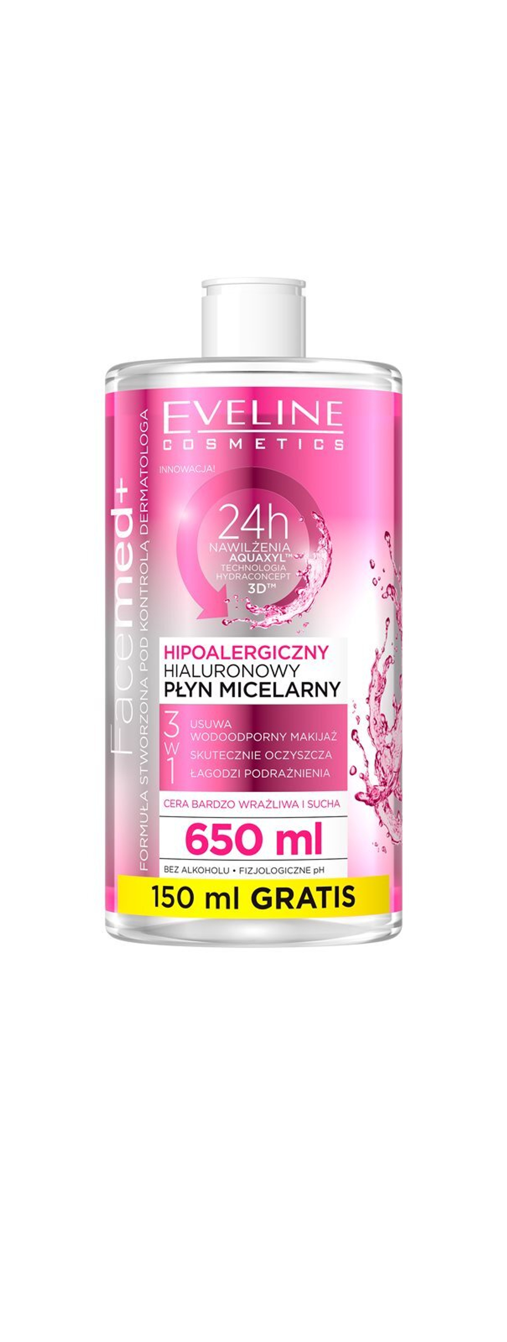 Eveline Cosmetics FaceMed+ - очищающая мицеллярная вода /   650  ml  / GTIN 5901761983975