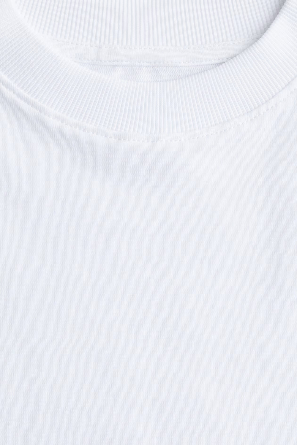 H&M Укороченная однотонная футболка, белый