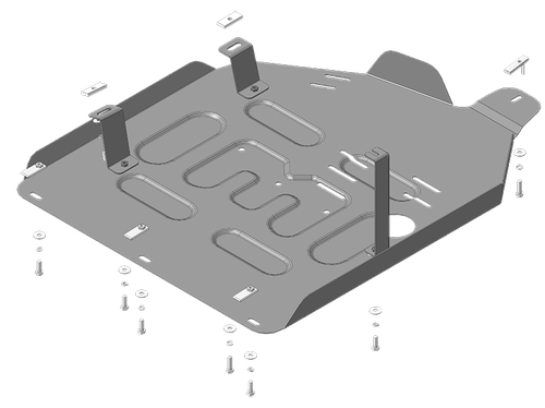 Защита стальная 2 мм ПрП Volkswagen T6.1 (только совместно с защитой бака MOTODOR.72702