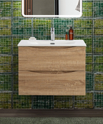 Тумба с раковиной подвесная BelBagno MARINO-CER-N-700-2C-SO-WO-P Rovere Bianco, раковина белая BB-8099-70