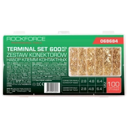 Клеммы контактные автомобильные, набор 600пр. RockFORCE RF-068684