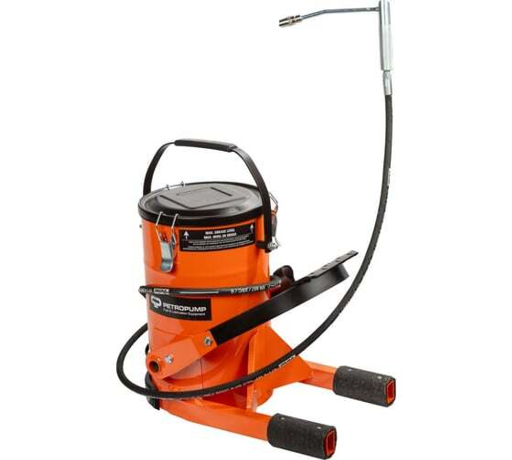 Нагнетатель смазки высокого давления Petropump с ножной накачкой с баком 10 кг, 2гр/ход