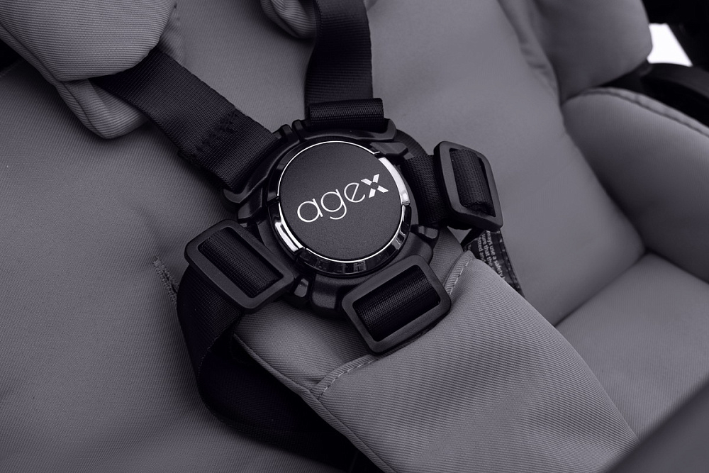 Коляска Agex Prima Pro 3 в 1 с автокреслом i-Safe Black APS214 Sora серый