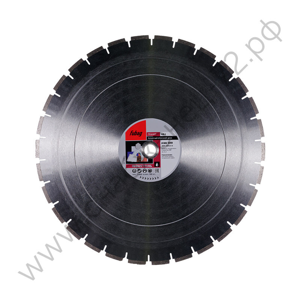 FUBAG Алмазный отрезной диск GR-I D500 мм/ 30-25.4 мм по граниту