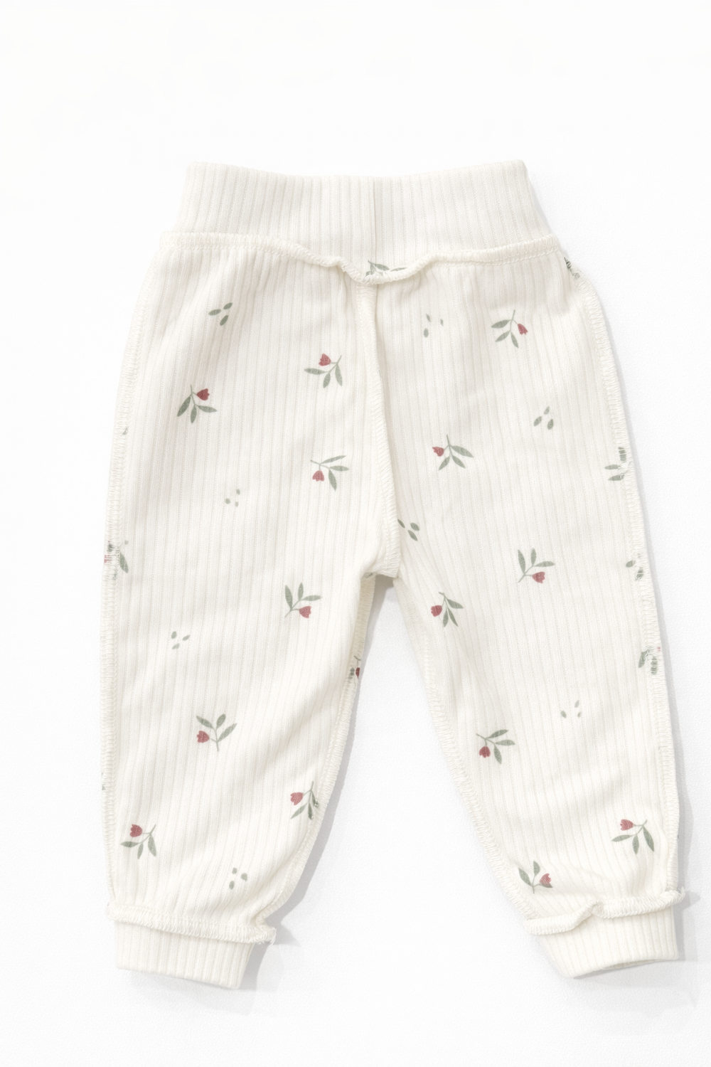 Боди кр.рукав и штанишки в рубчик, Цветы