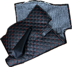 Коврик под рычаги КПП УАЗ 452, 3303 (красная нить Рубин)