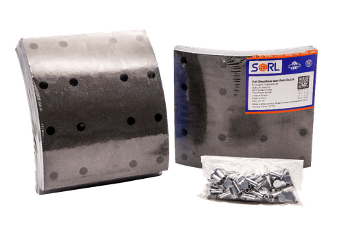 Накладка тормозная, к-т 4шт+заклепки 64шт 413x203 STD SCANIA (19932) SORL