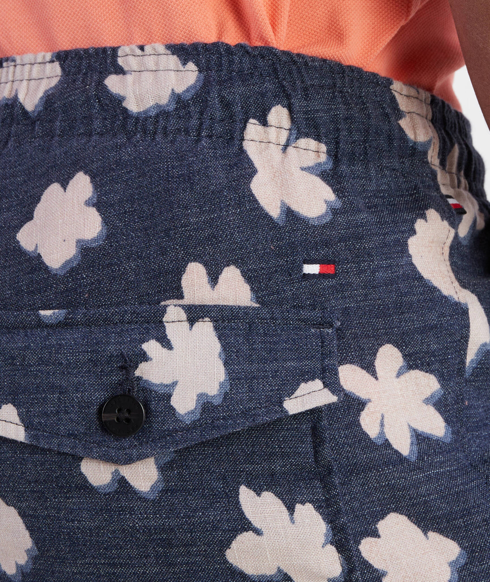 Льняное шорты HARLEM PO TECH LINEN PRINTED Tommy Hilfiger - темно-синий(MW0MW31241)