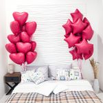 Шар (19''/48 см) Звезда, Viva Magenta, Сатин, 1 шт.